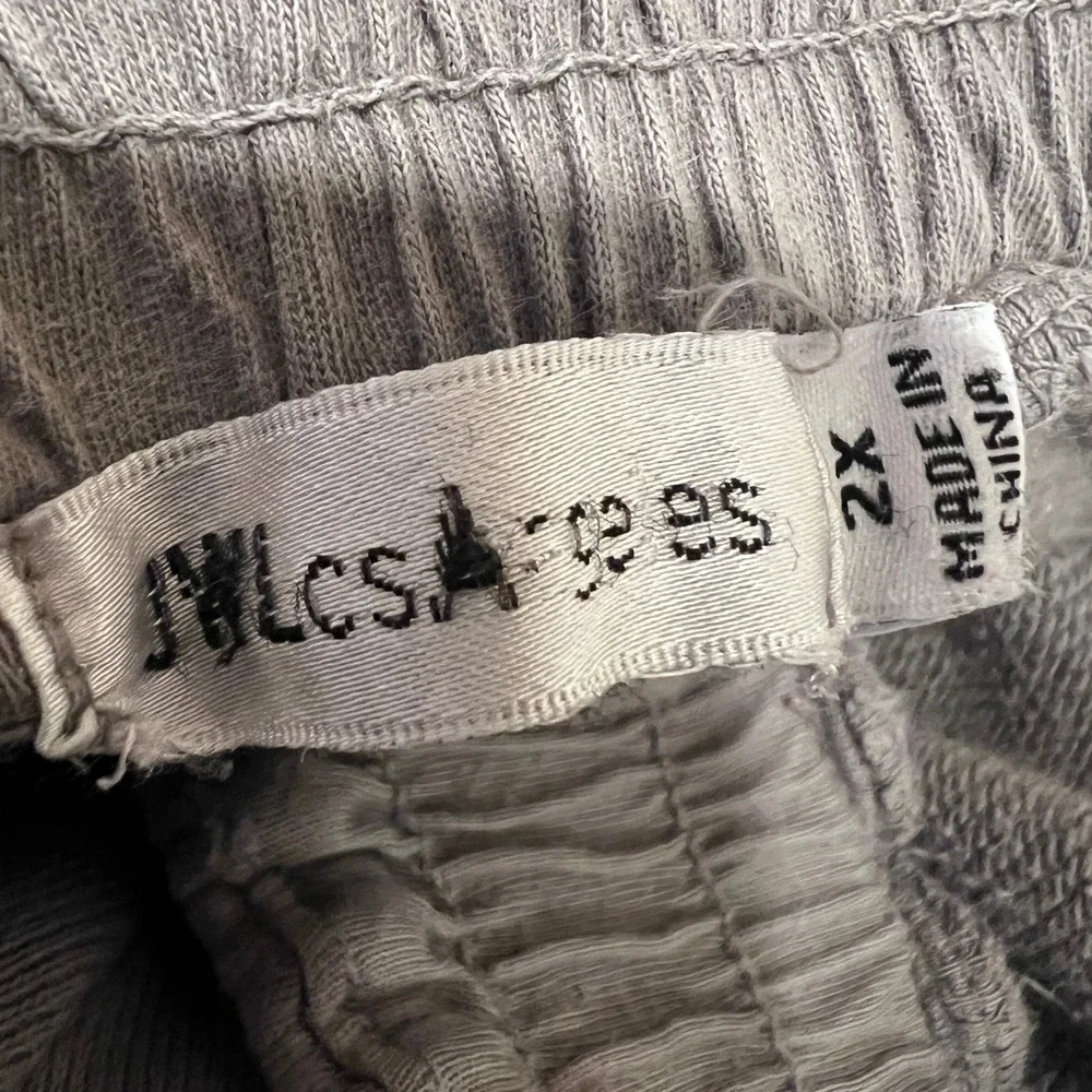 Johnny Was Embroidered Side Stripe Wide Leg Cropped Sweatpants Womens 2X‎